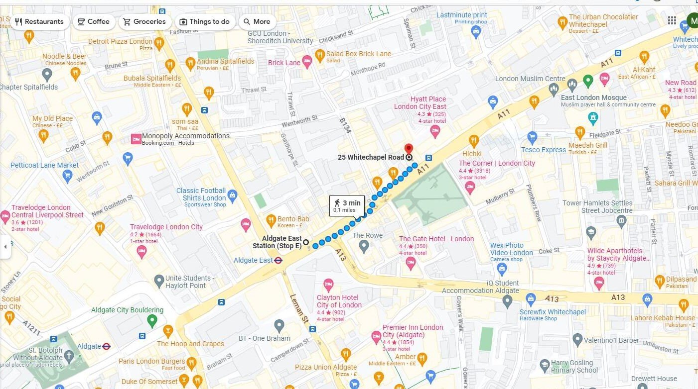 London Office Walking Direction